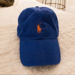 Blue & Orange Polo Logo Baseball Hat